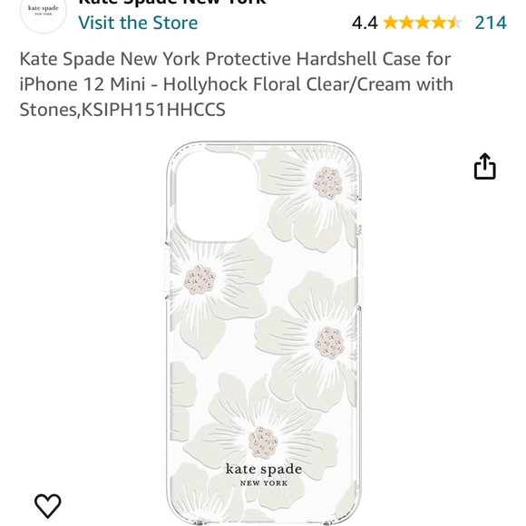 Kate Spade New York Case for iPhone 12 Mini - Hollyhock Floral - Picture 1 of 2